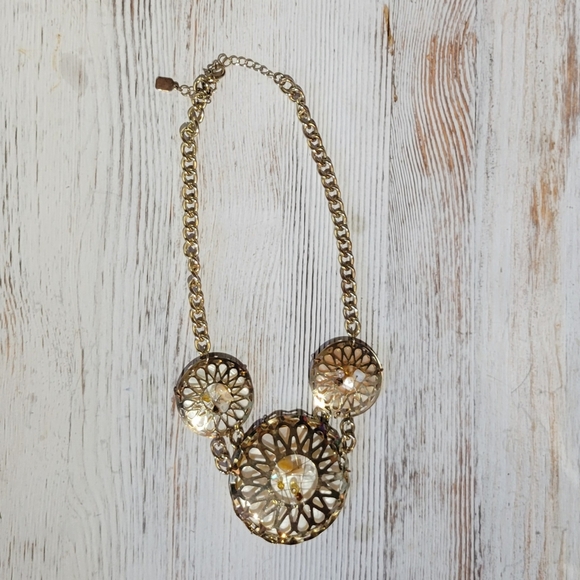 Goldtone Fashion Necklace with Stone Detail - Picture 7 of 7